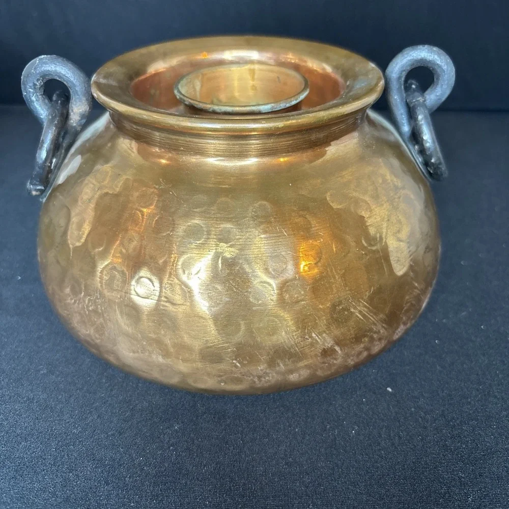 Houston International Trading Candle Copper Lamp Base (Missing Hurricane Glass)